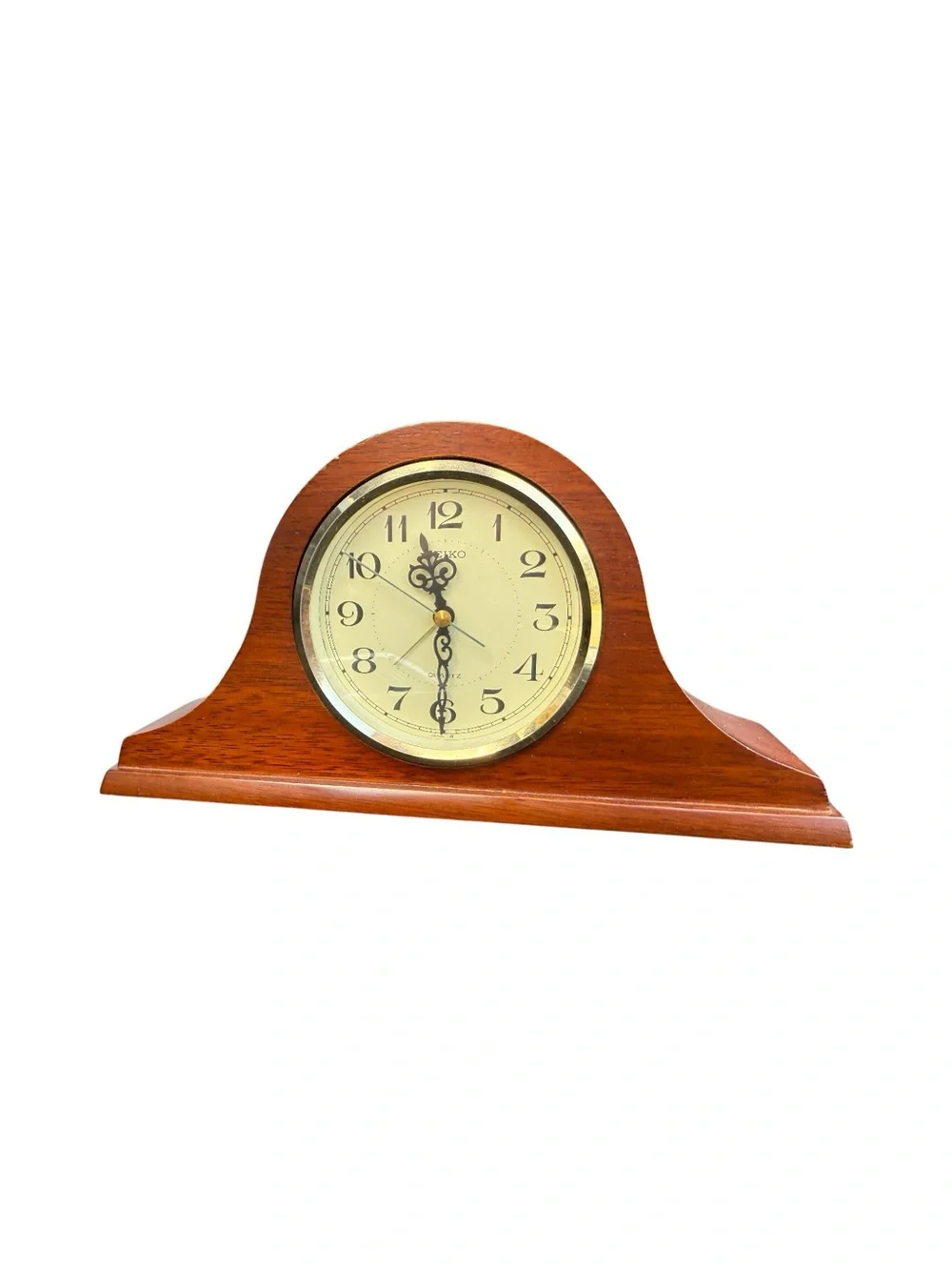 Vintage Seiko Quartz Mantel Clock | Rich Wooden Case | Classic Design- Japan